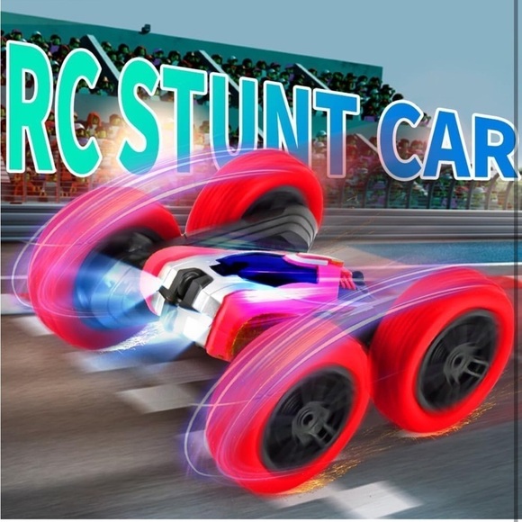 Brand New Remote Control Stunt Car Double-Sided 4 Wheel Drive Music Lights Red - Picture 14 of 16